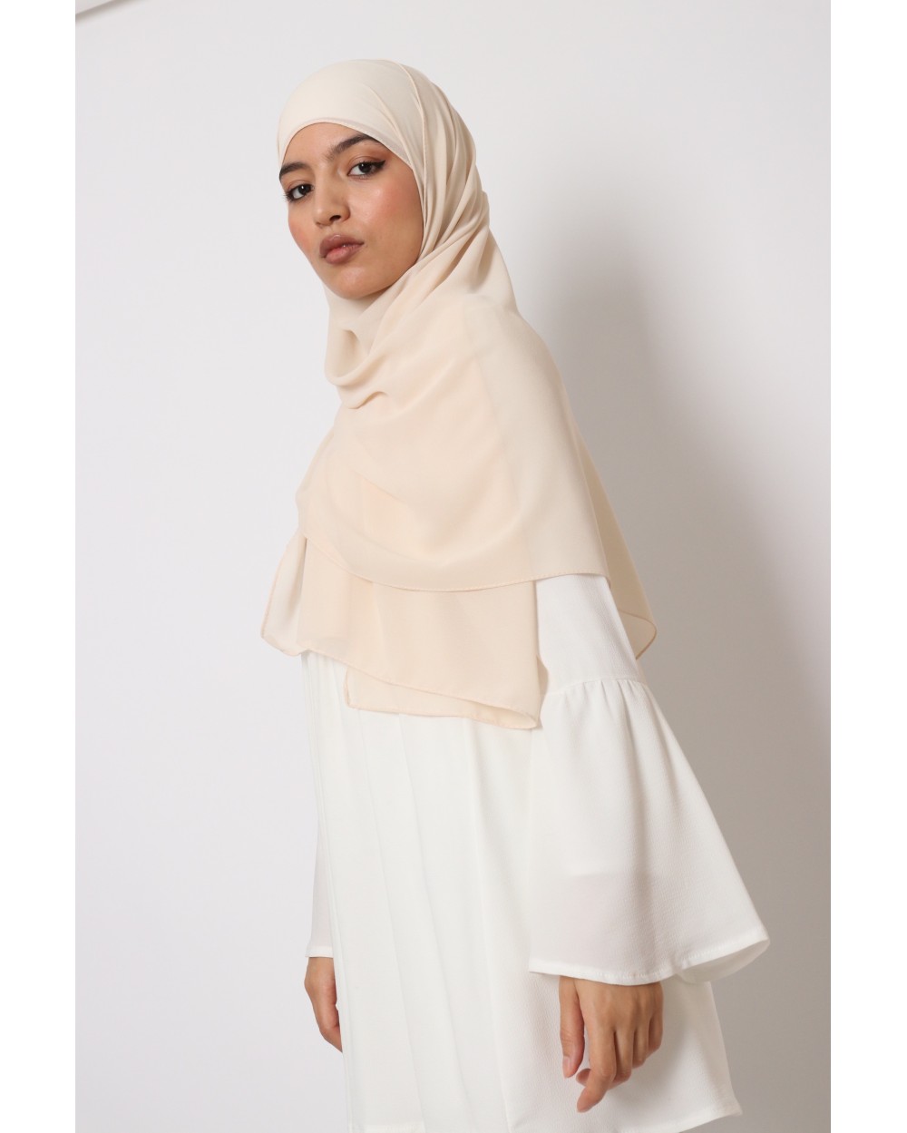 Hijab mousseline rectangle Nissa 175