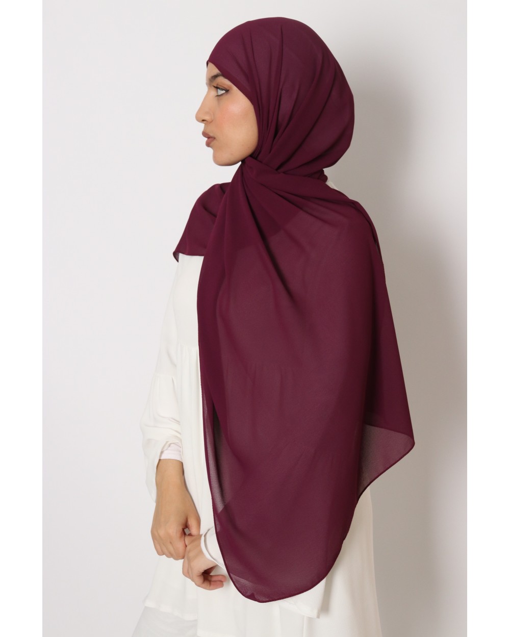 Hijab mousseline rectangle Nissa 175
