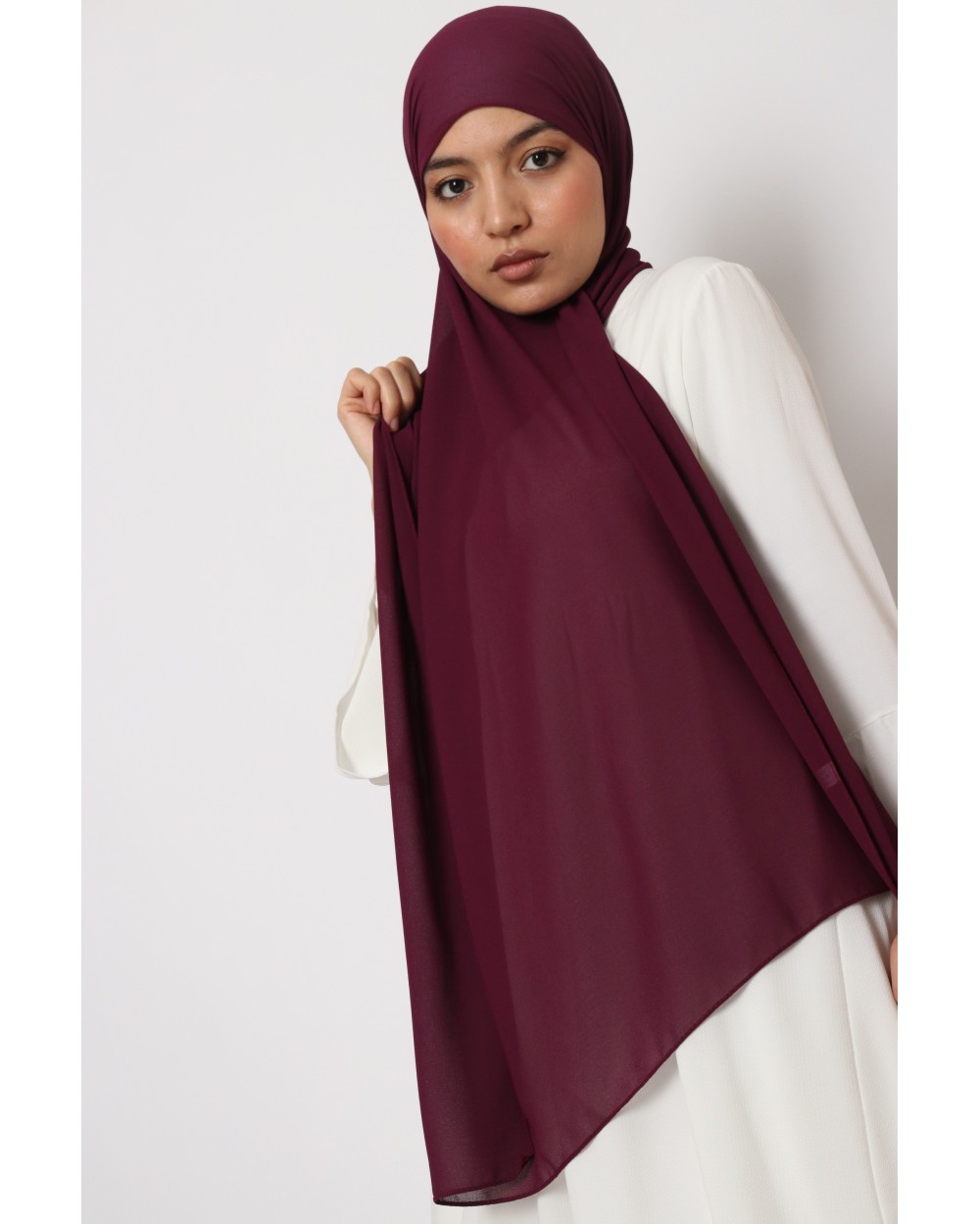 Hijab mousseline rectangle Nissa 175