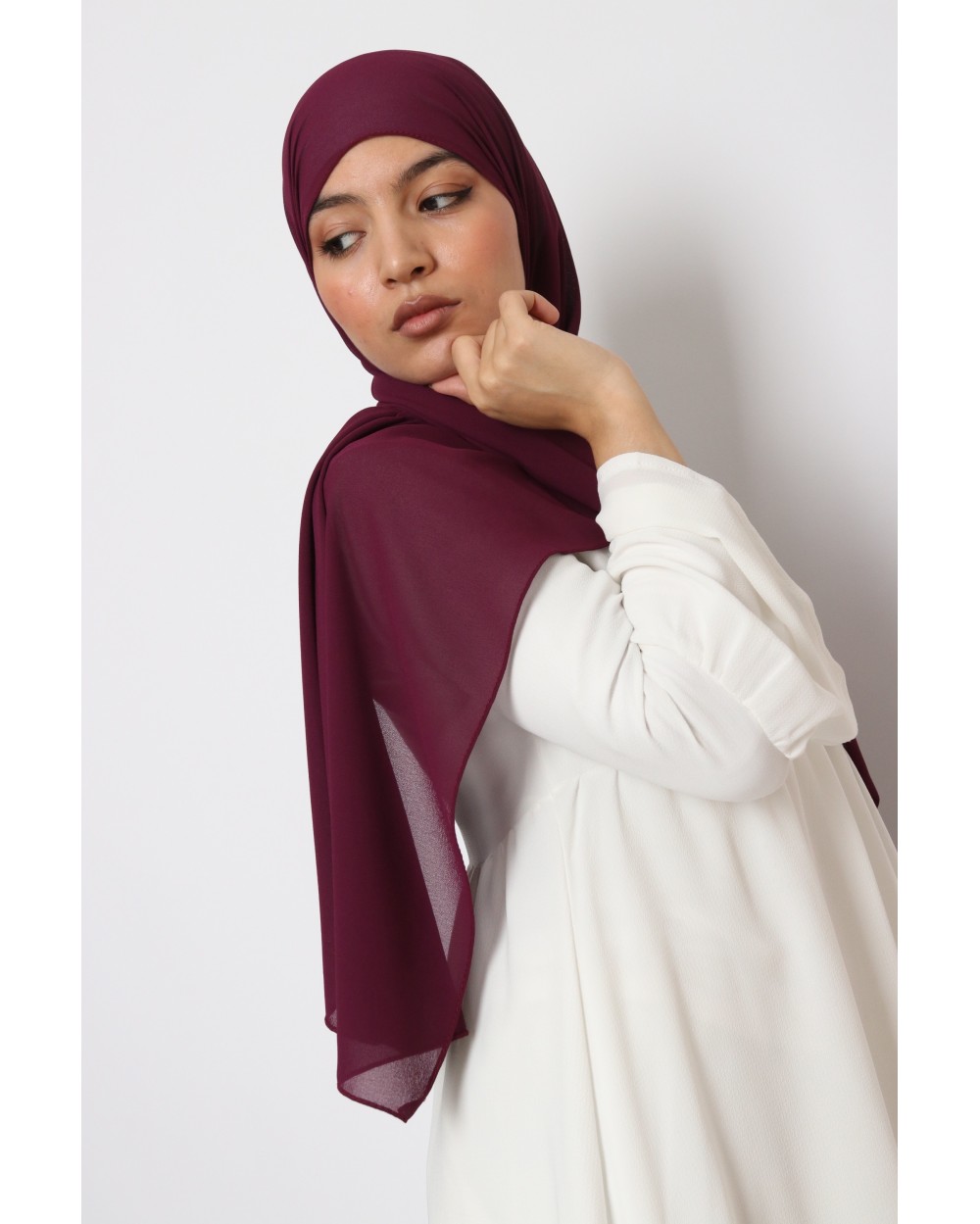 Hijab mousseline rectangle Nissa 175
