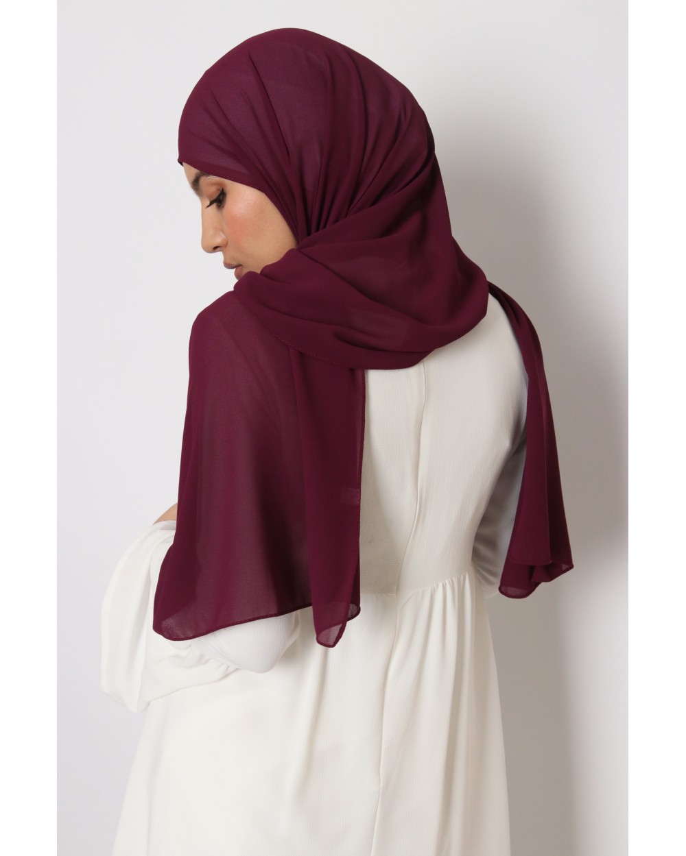 Hijab mousseline rectangle Nissa 175