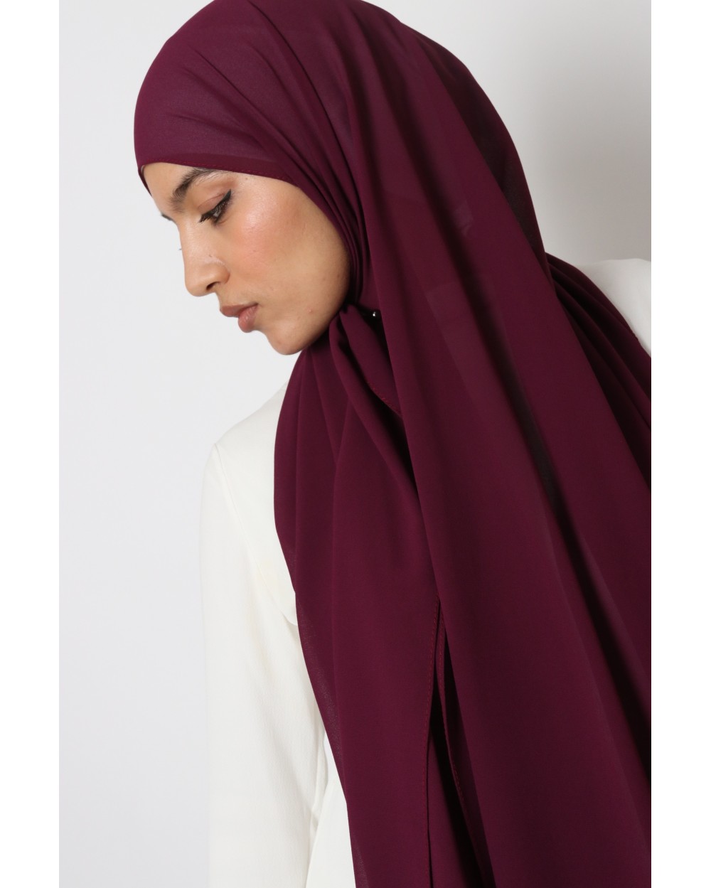Hijab mousseline rectangle Nissa 175
