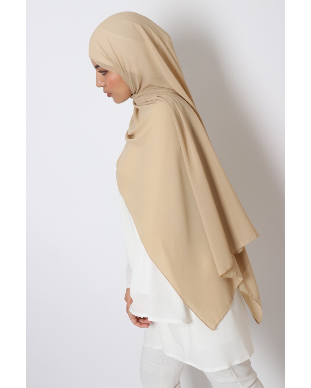Hijab mousseline rectangle Nissa 175