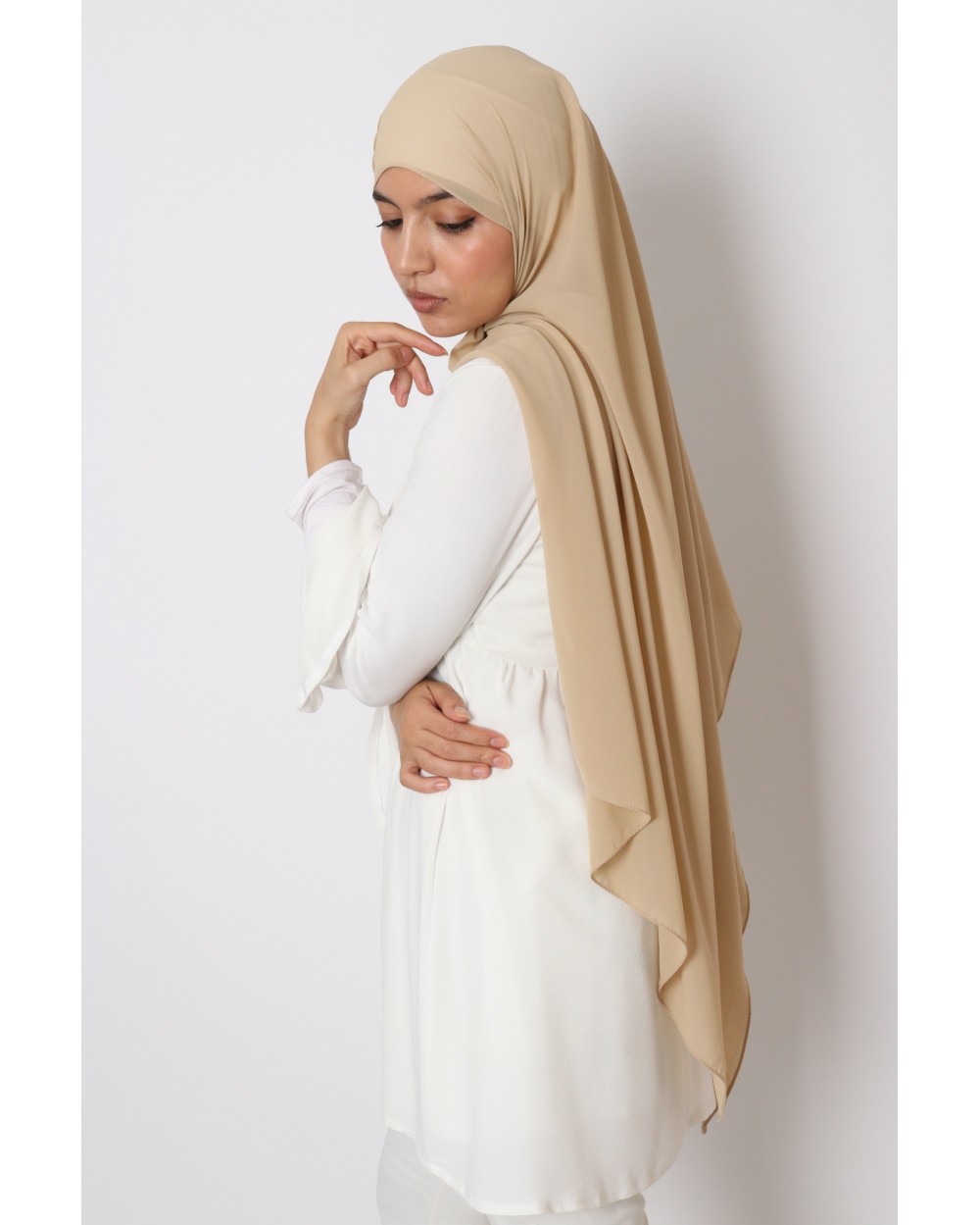 Hijab mousseline rectangle Nissa 175