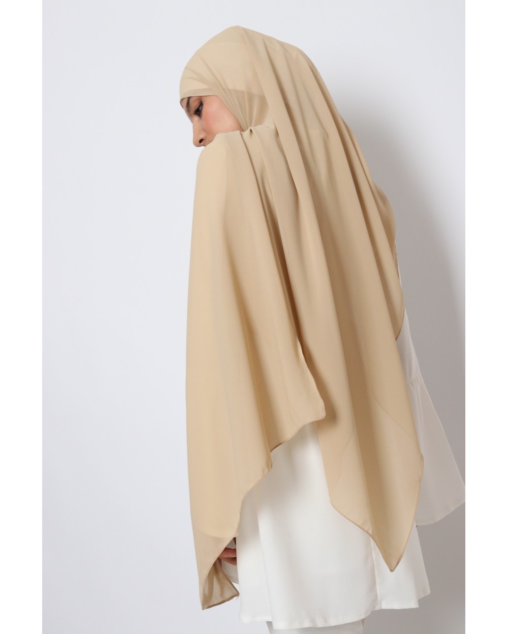 Hijab mousseline rectangle Nissa 175