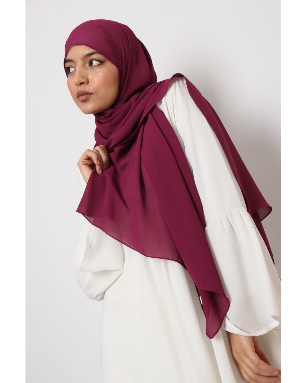 Hijab mousseline rectangle Nissa 175