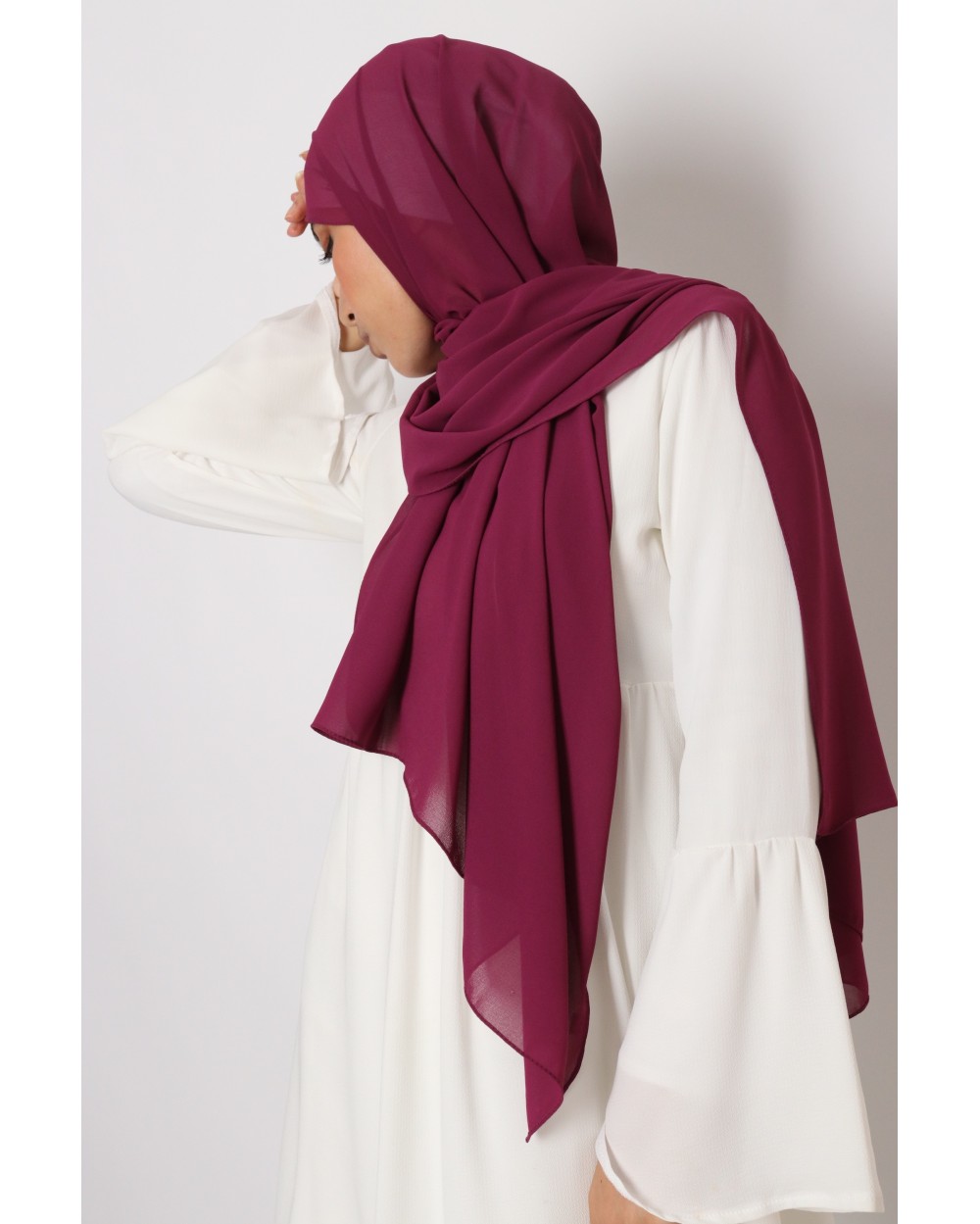 Hijab mousseline rectangle Nissa 175