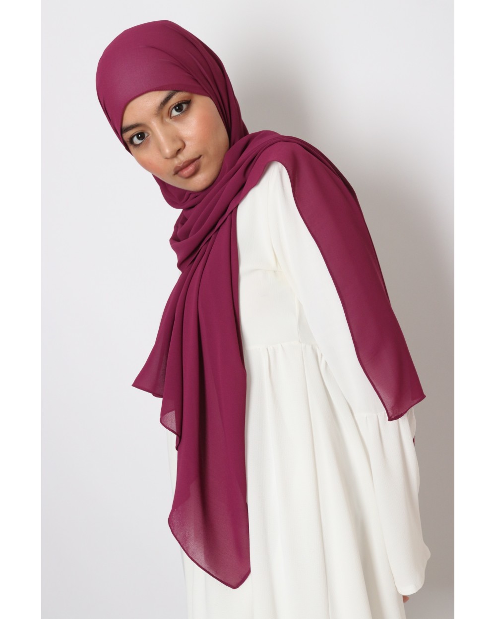 Hijab mousseline rectangle Nissa 175