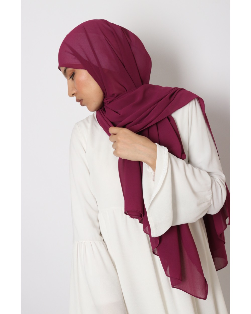Hijab mousseline rectangle Nissa 175
