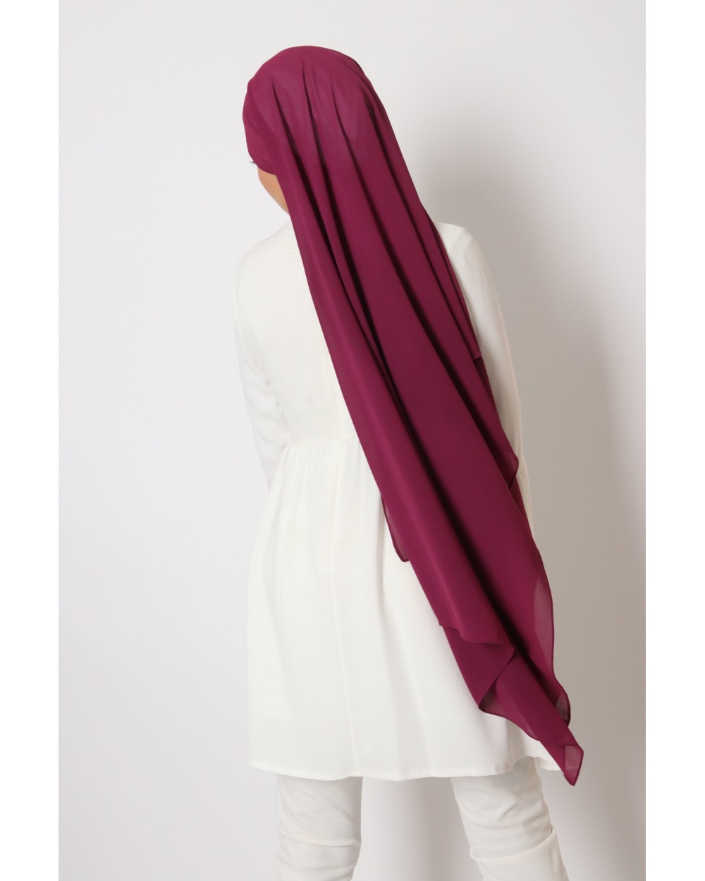 Hijab mousseline rectangle Nissa 175