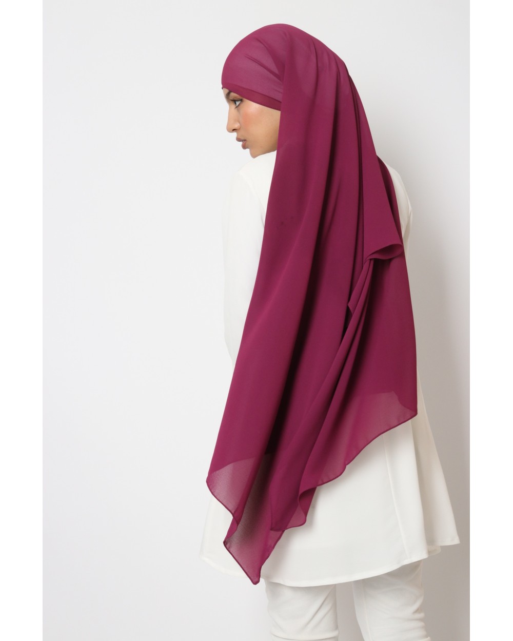 Hijab mousseline rectangle Nissa 175