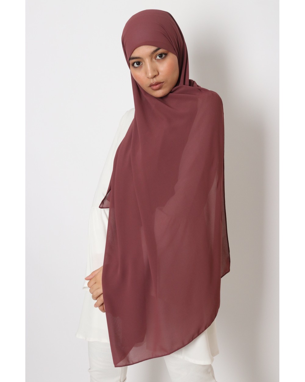 Hijab mousseline rectangle Nissa 175