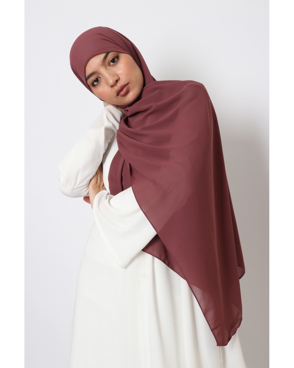 Hijab mousseline rectangle Nissa 175