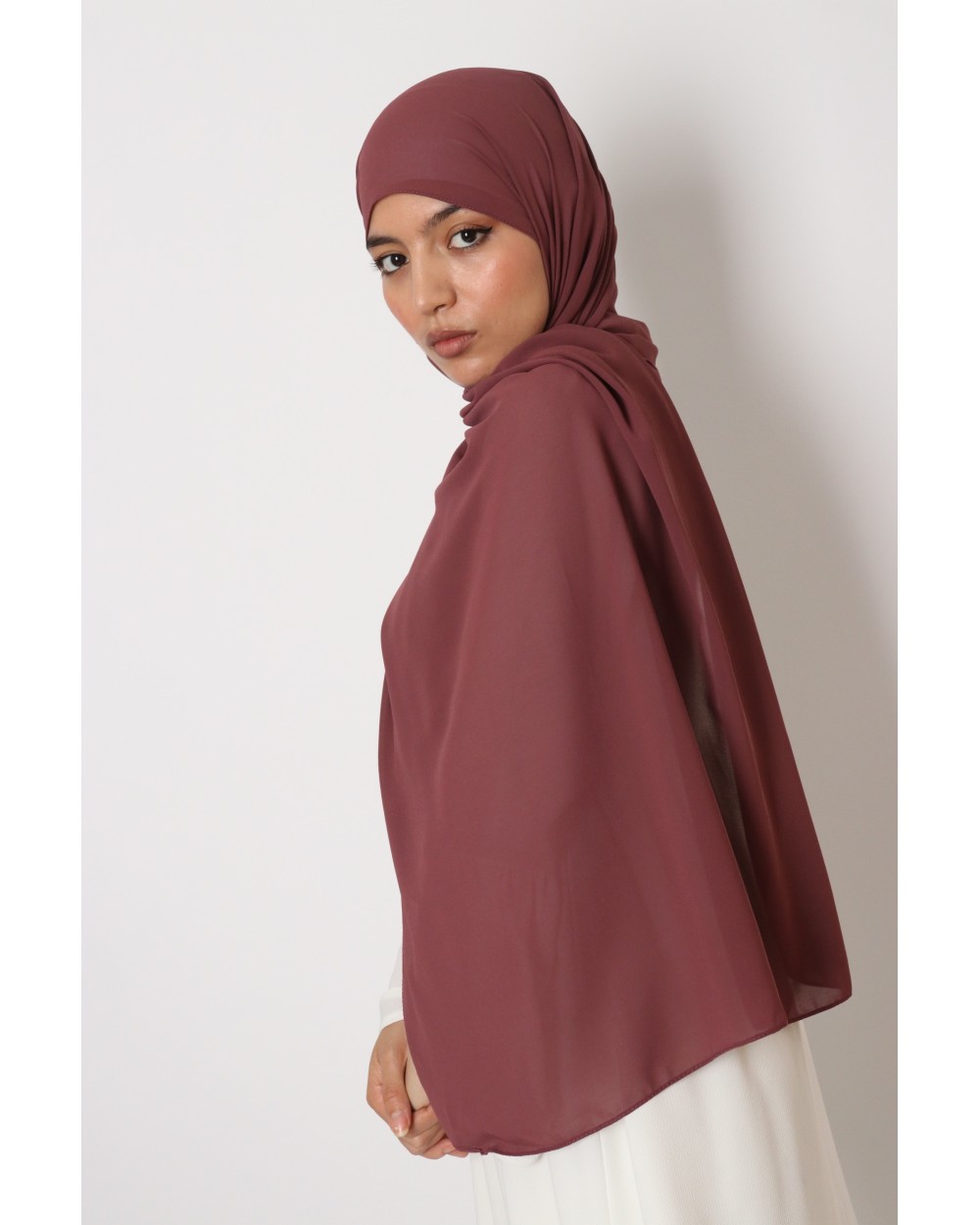 Hijab mousseline rectangle Nissa 175