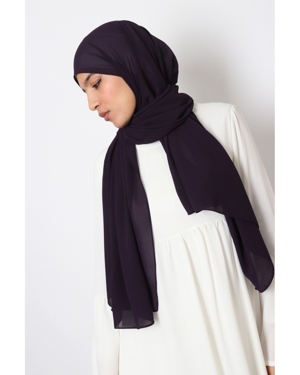 Hijab mousseline rectangle Nissa 175