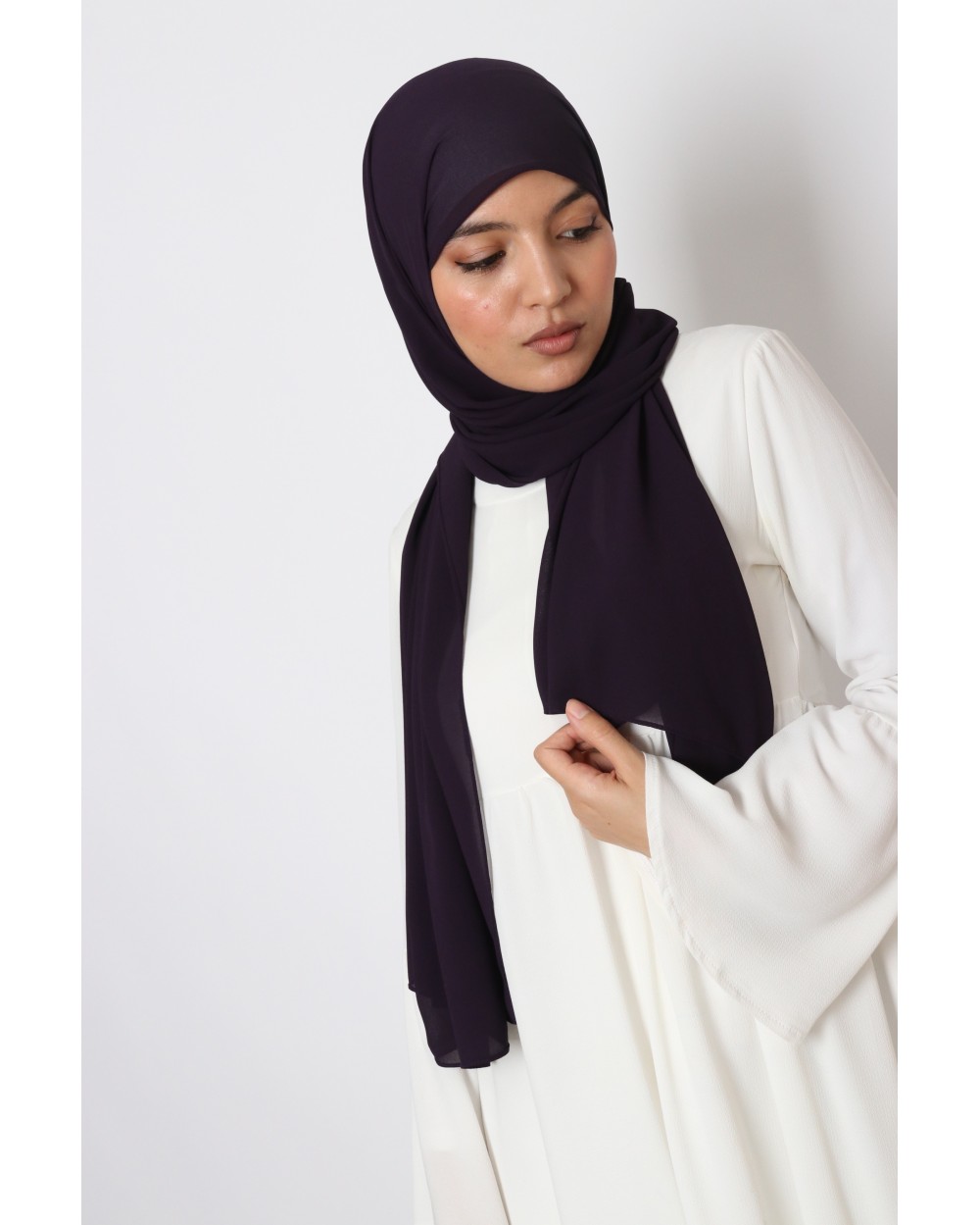 Hijab mousseline rectangle Nissa 175