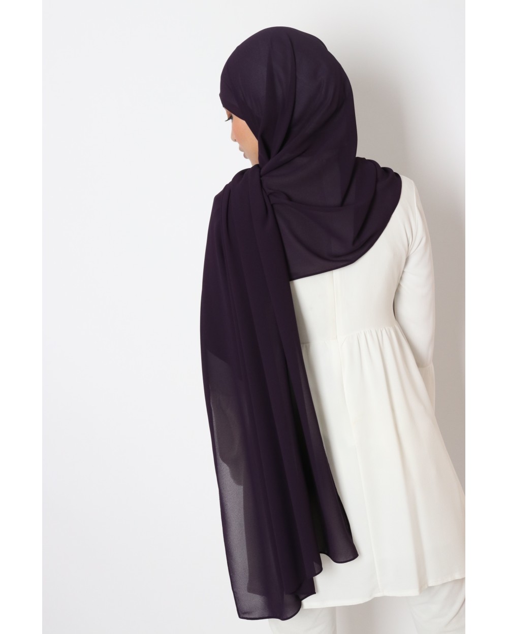 Hijab mousseline rectangle Nissa 175