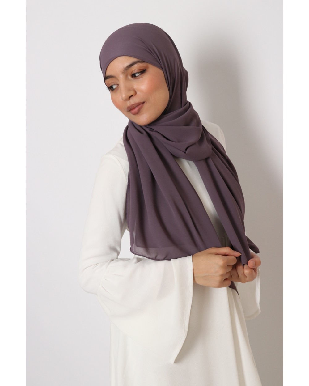 Hijab mousseline rectangle Nissa 175