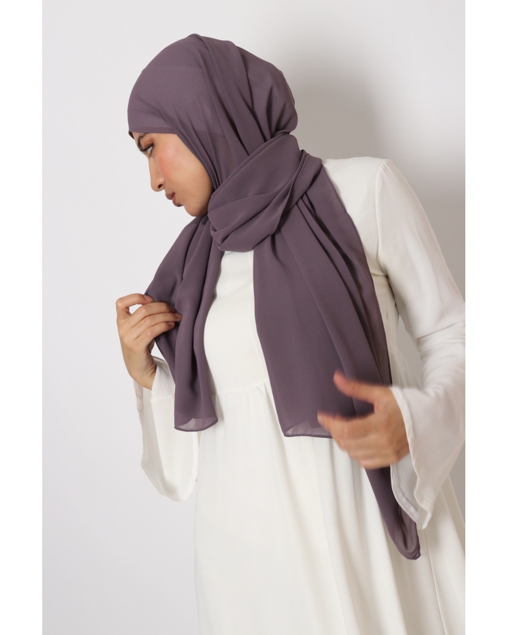 Hijab mousseline rectangle Nissa 175