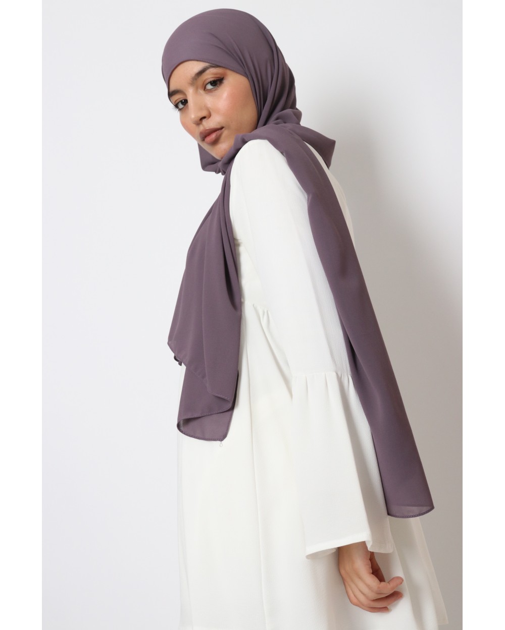 Hijab mousseline rectangle Nissa 175
