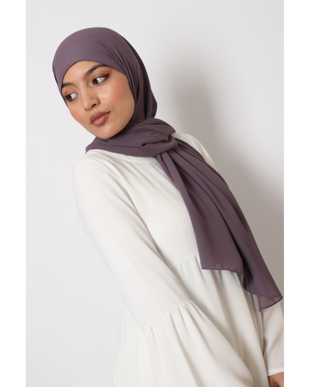 Hijab mousseline rectangle Nissa 175