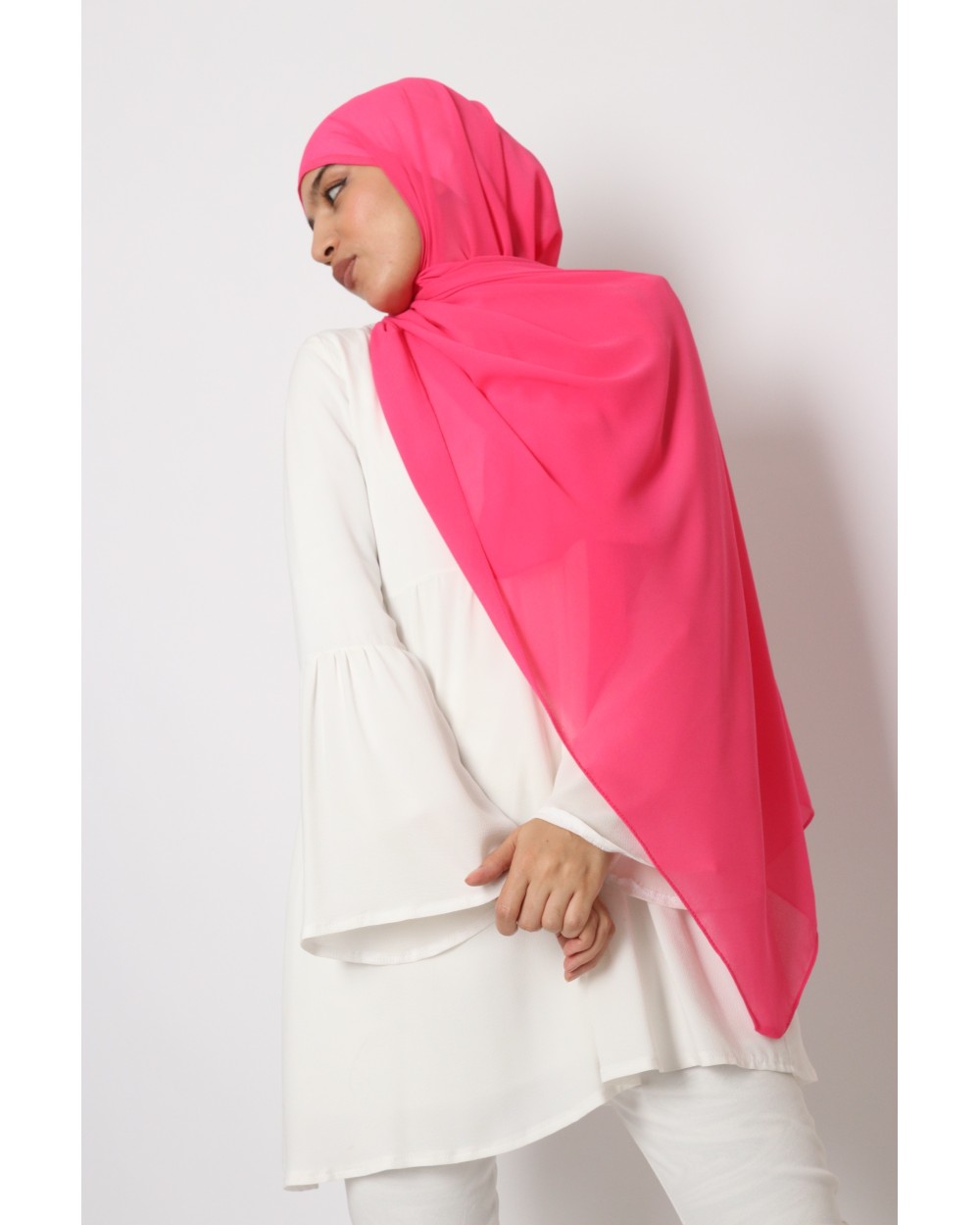 Hijab mousseline rectangle Nissa 175