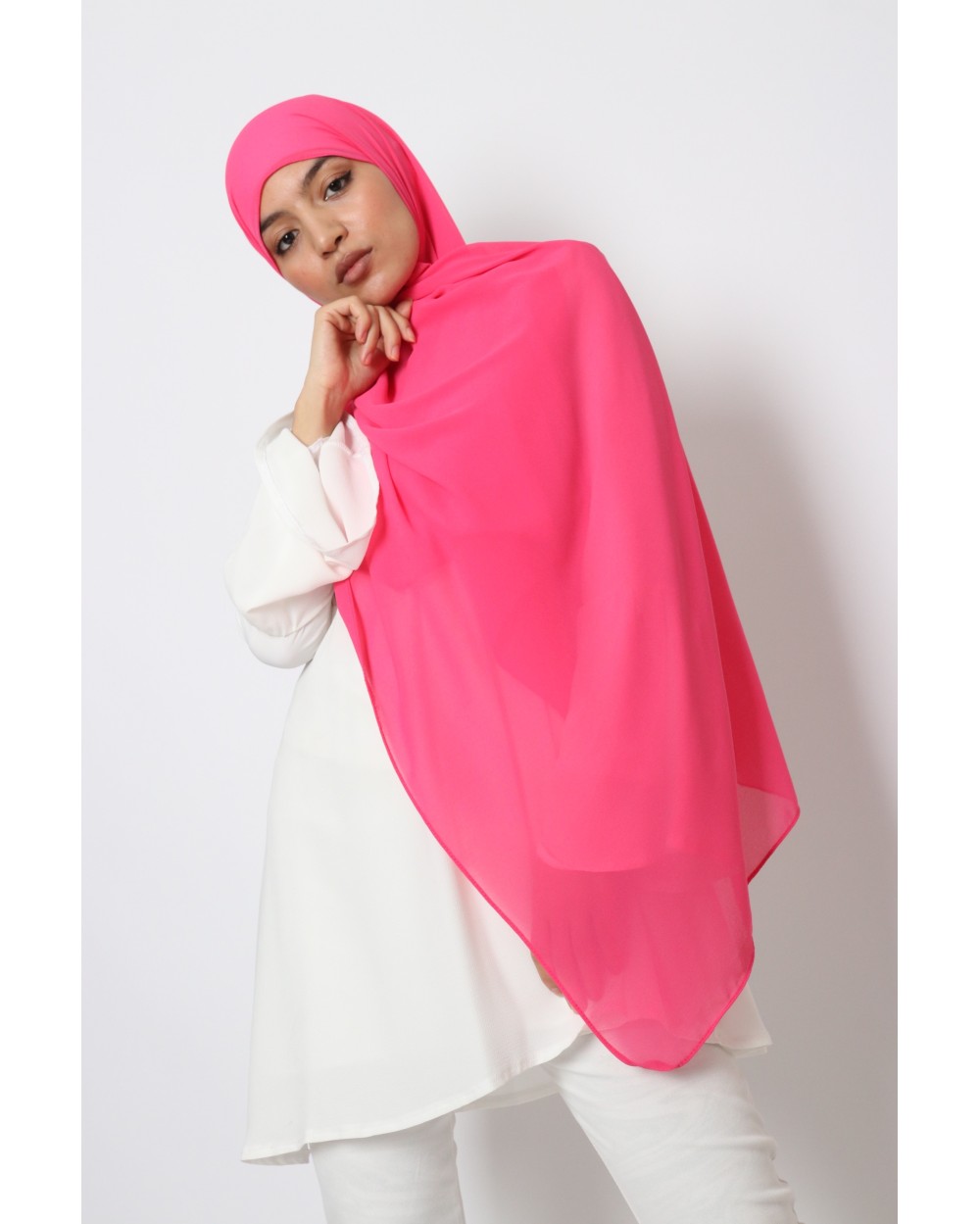 Hijab mousseline rectangle Nissa 175