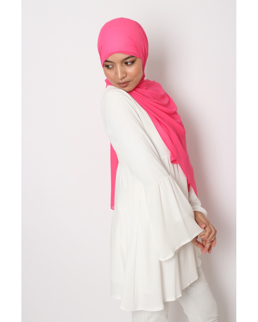 Hijab mousseline rectangle Nissa 175