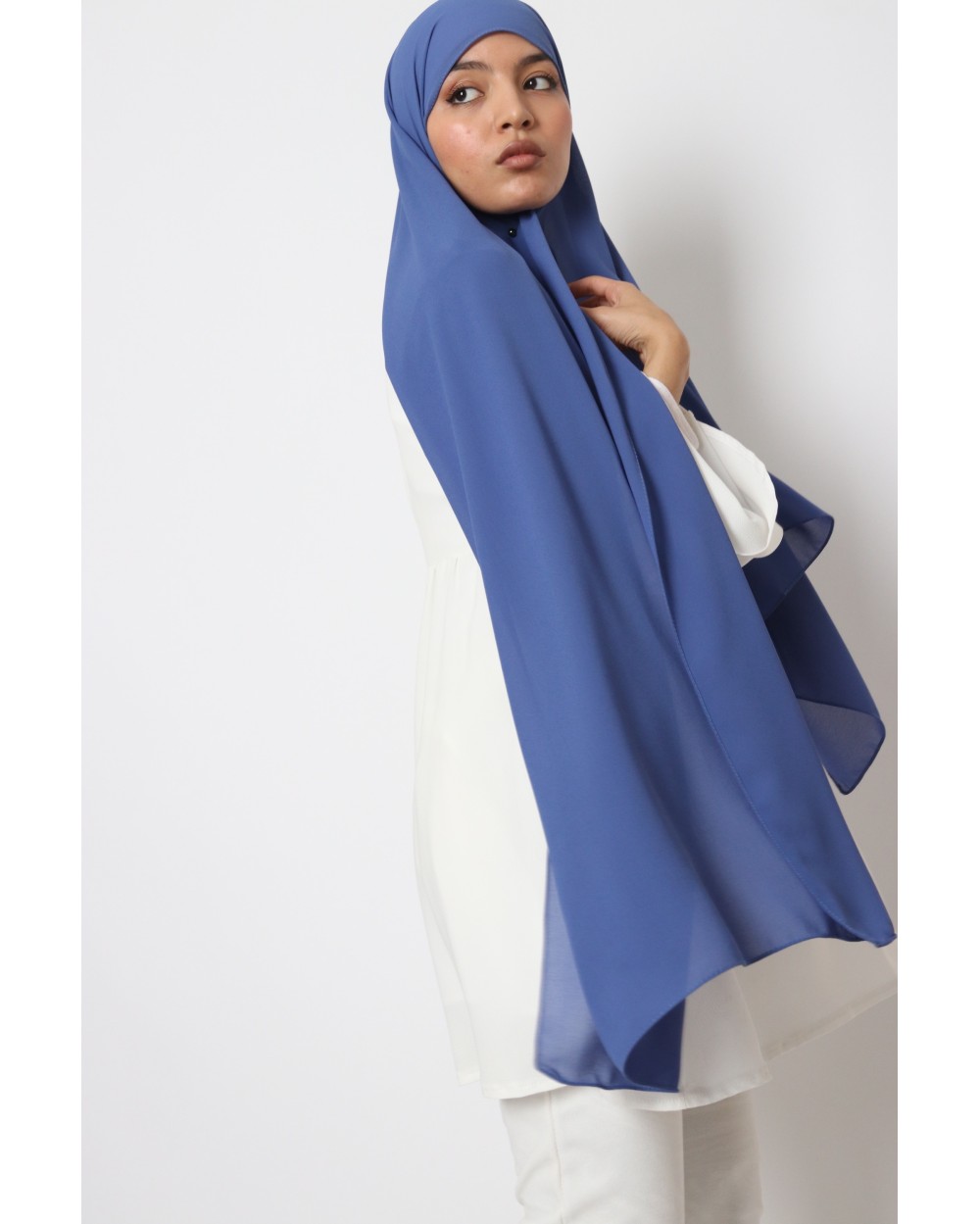 Hijab mousseline rectangle Nissa 175
