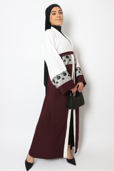 Kimono Mulan dentelle dorée