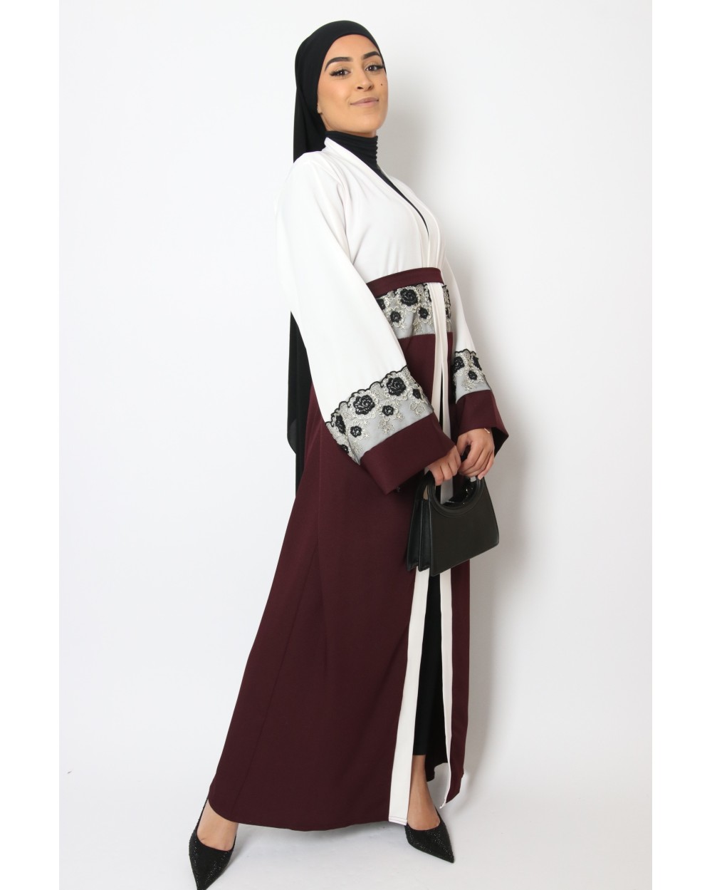 Kimono Mulan dentelle dorée