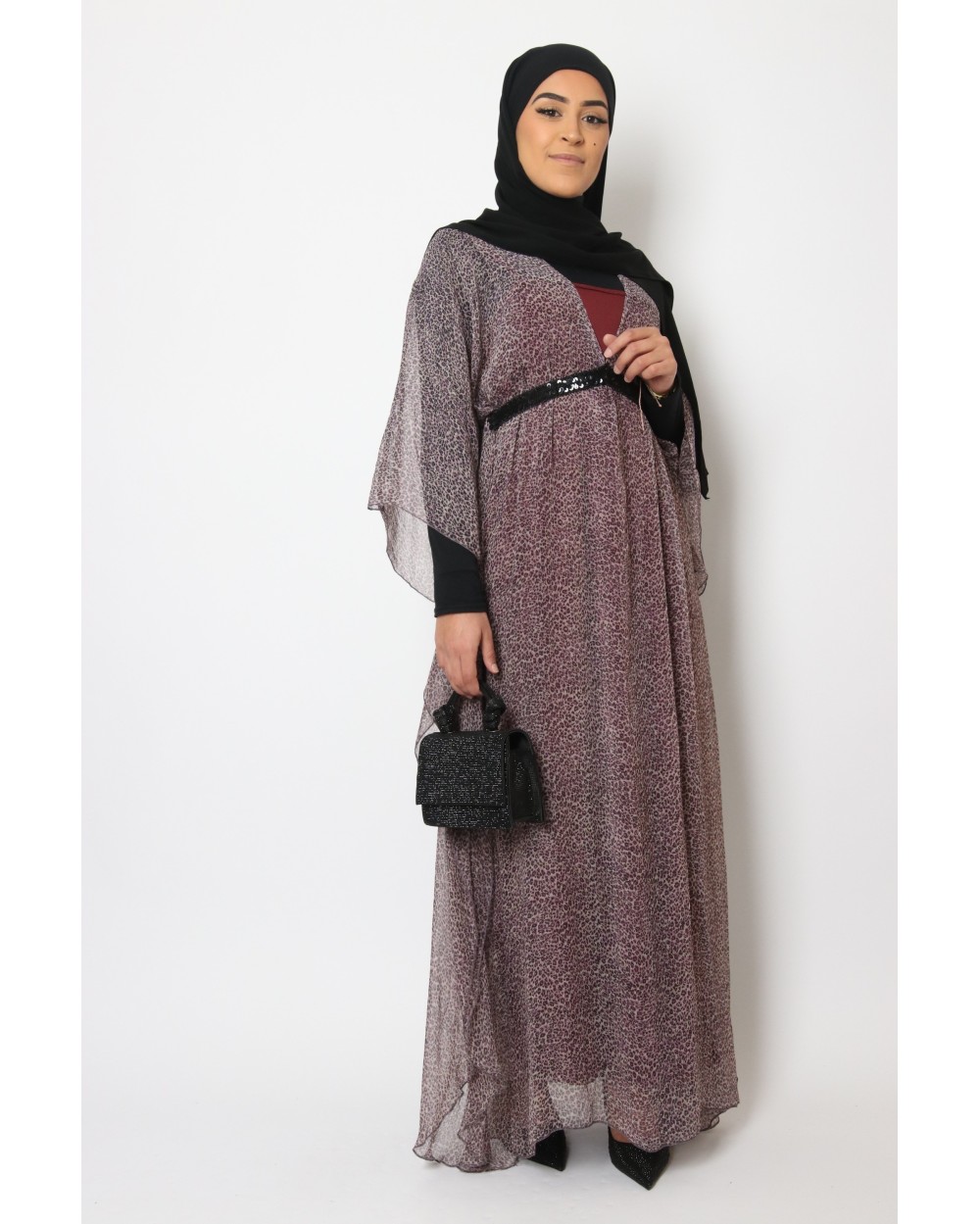 Robe longue en soie avec doublure