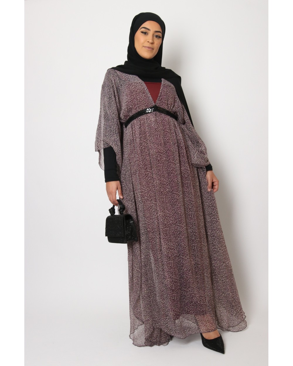 Robe longue en soie avec doublure