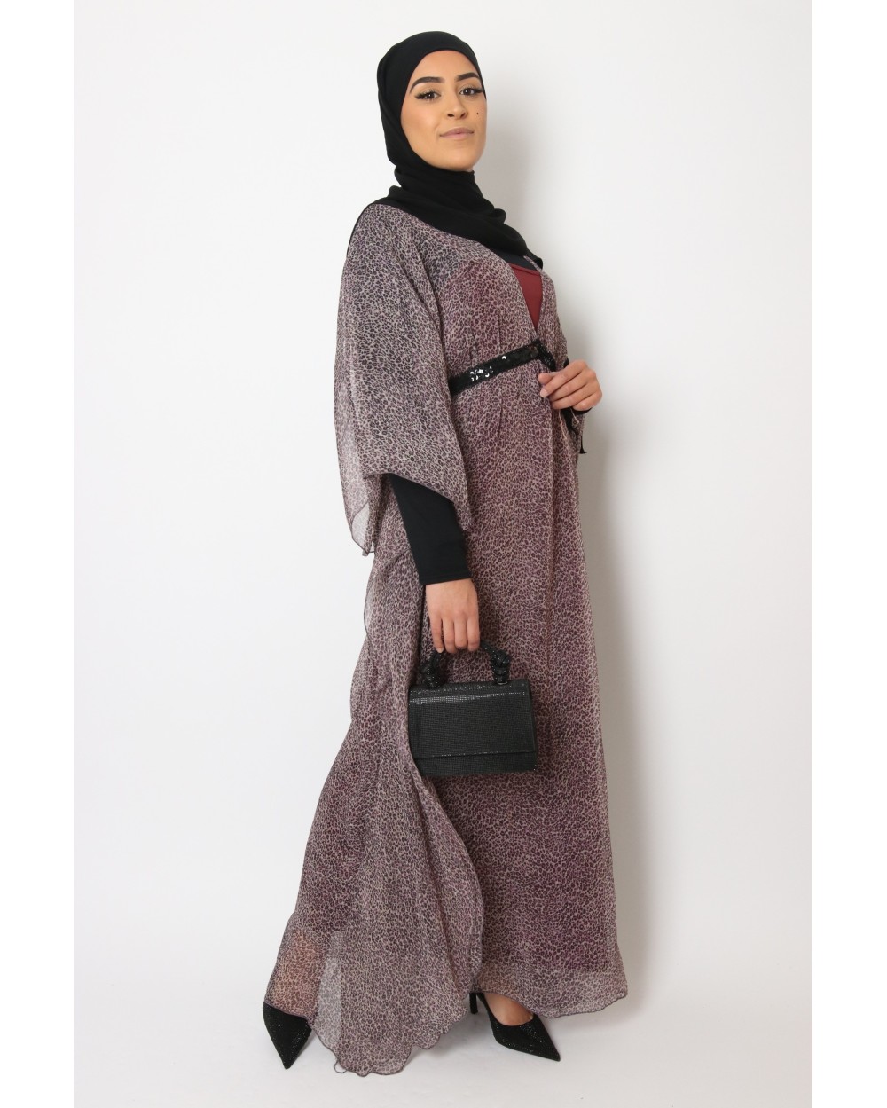 Robe longue en soie avec doublure