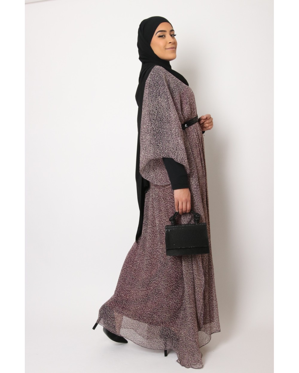 Robe longue en soie avec doublure