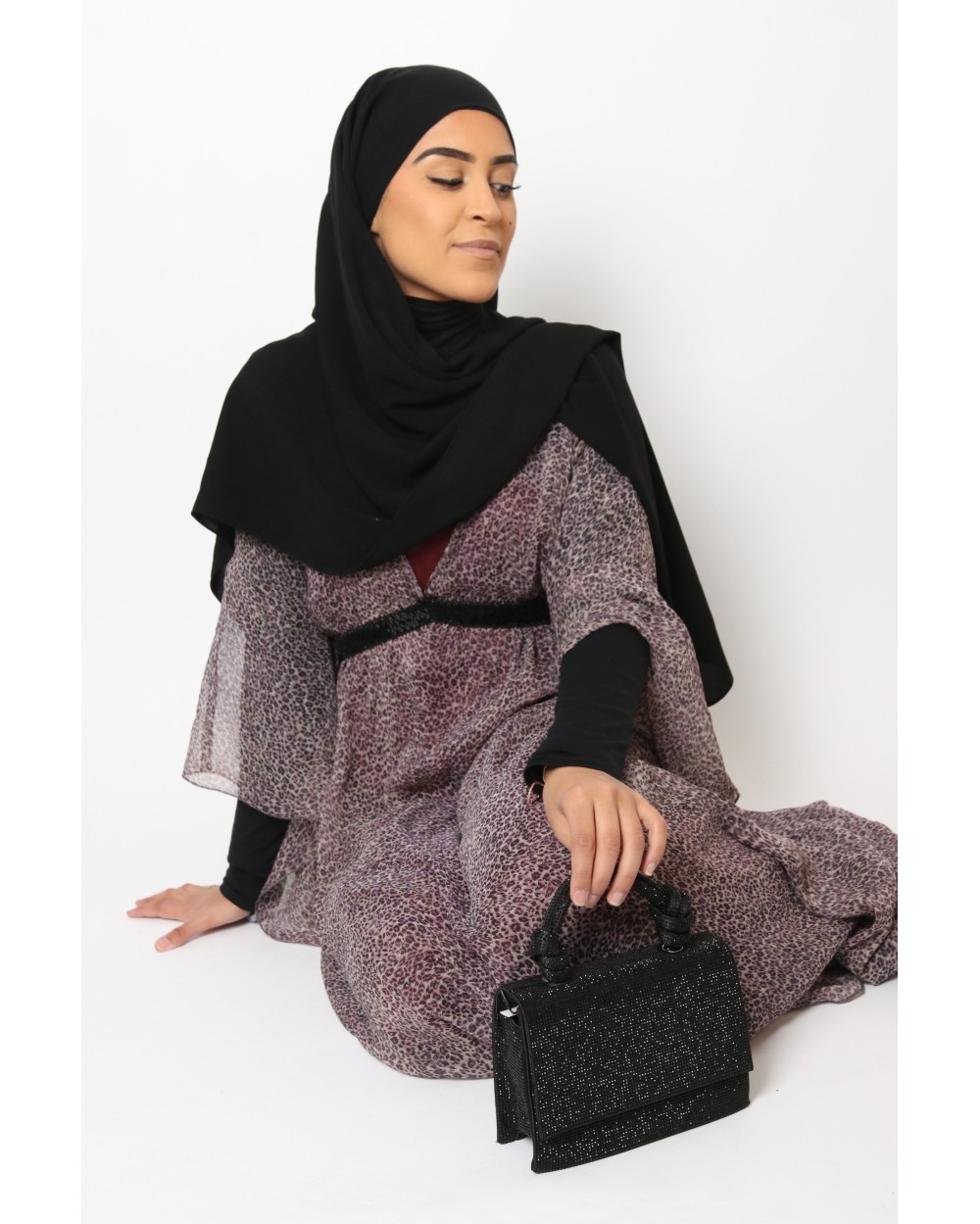 Long silk dress with lining