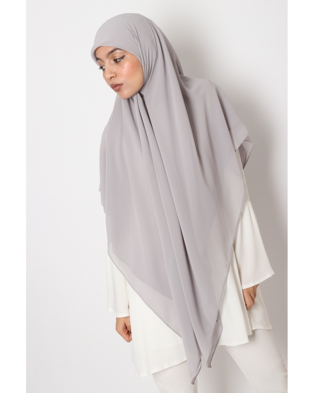 Hijab mousseline carré Nissa 150cm