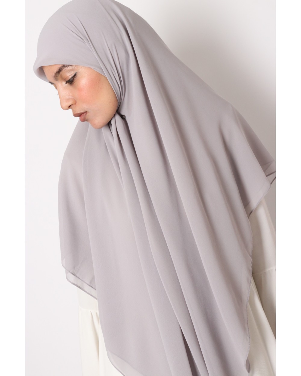 Hijab mousseline carré Nissa 150cm