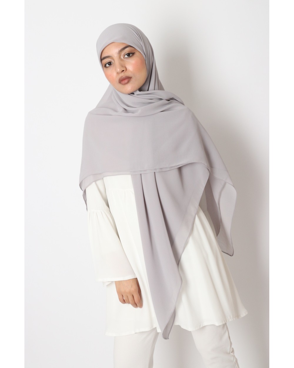 Hijab mousseline carré Nissa 150cm