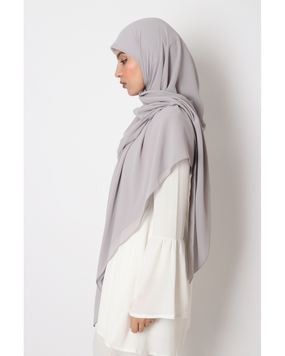 Hijab mousseline carré Nissa 150cm