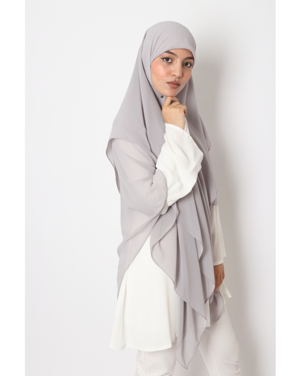 Hijab mousseline carré Nissa 150cm