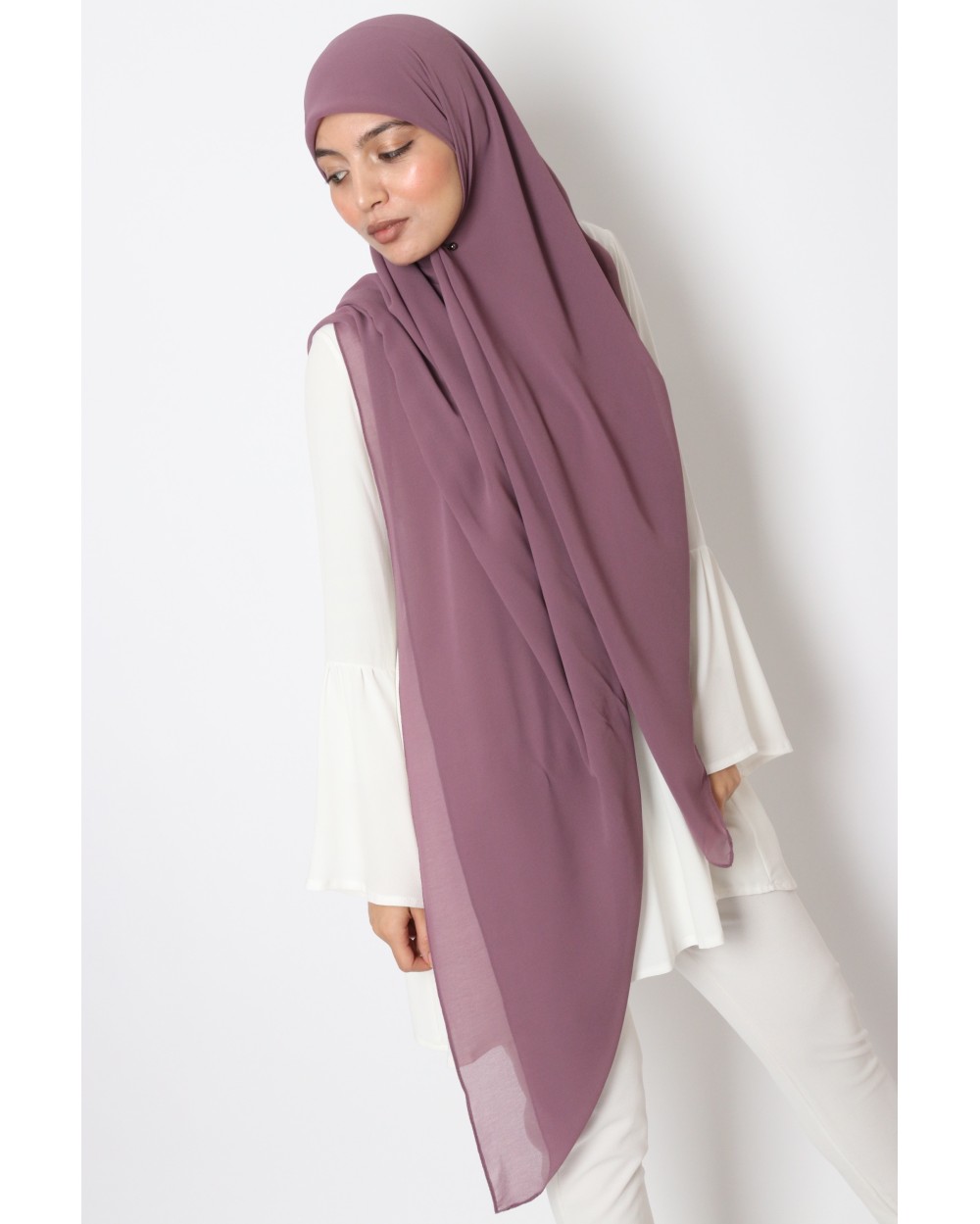Nissa square chiffon hijab 150cm