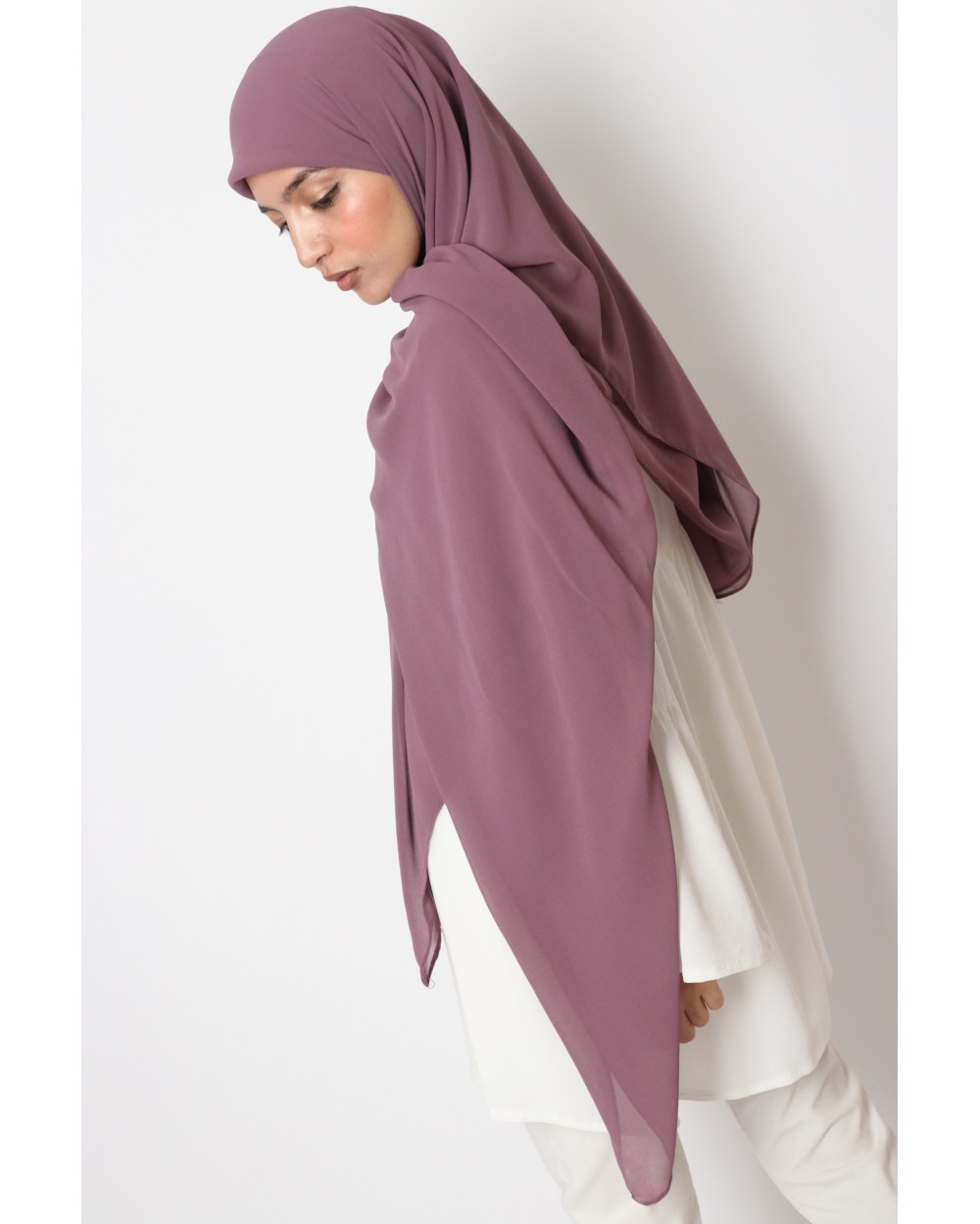Hijab mousseline carré Nissa 150cm