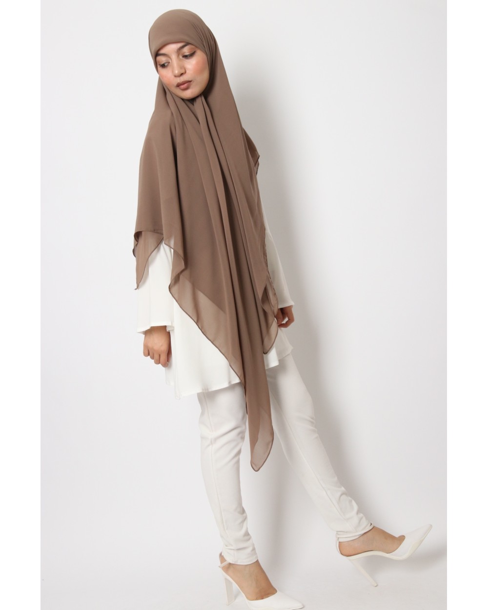 Hijab mousseline carré Nissa 150cm
