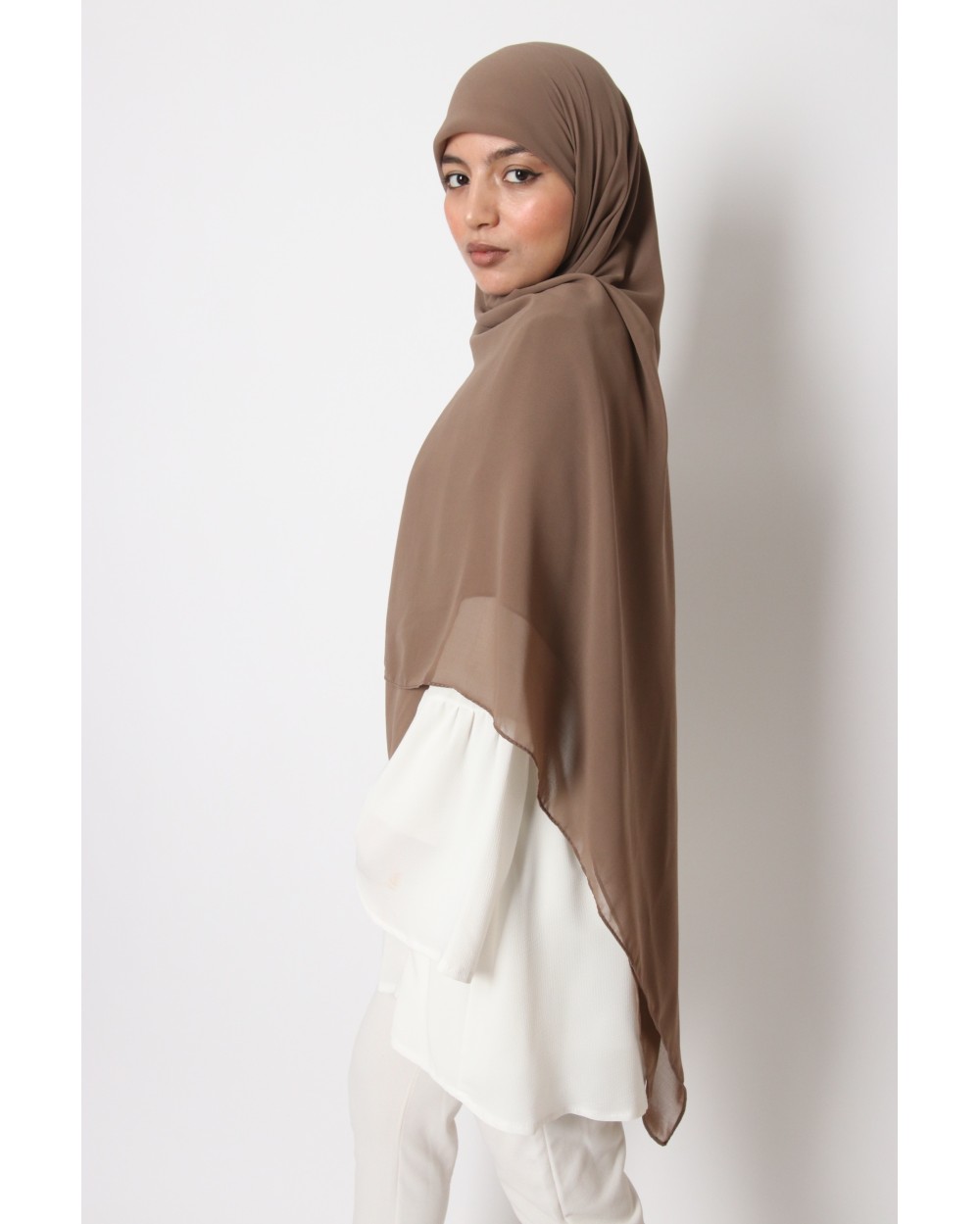 Hijab mousseline carré Nissa 150cm