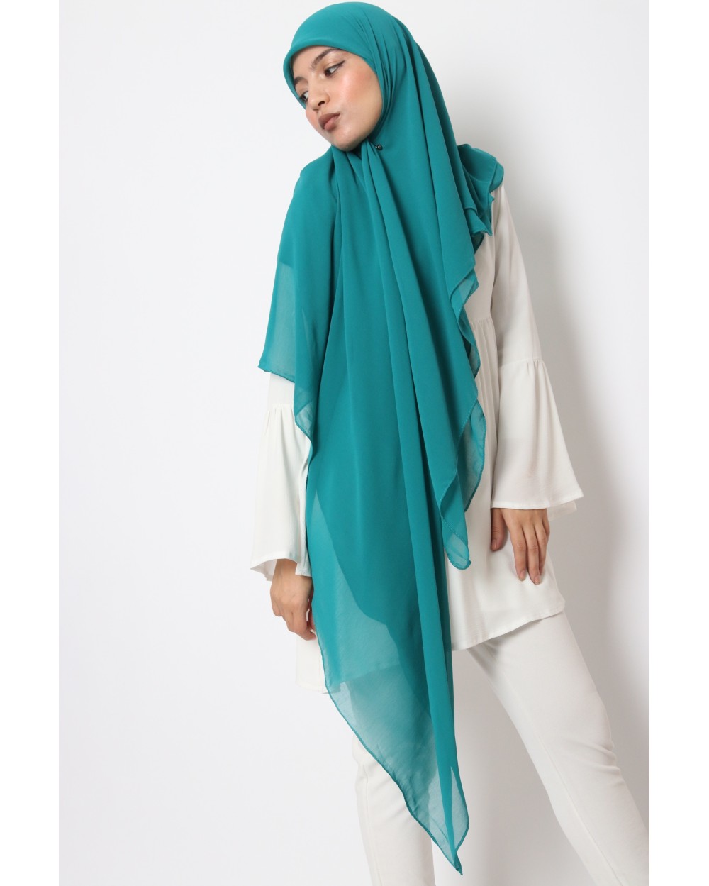 Hijab mousseline carré Nissa 150cm