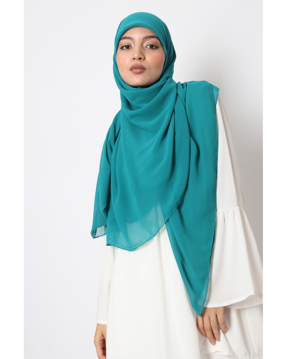 Hijab mousseline carré Nissa 150cm