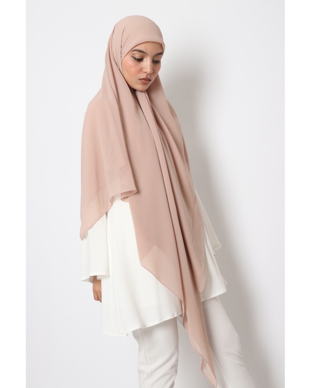 Hijab mousseline carré Nissa 150cm