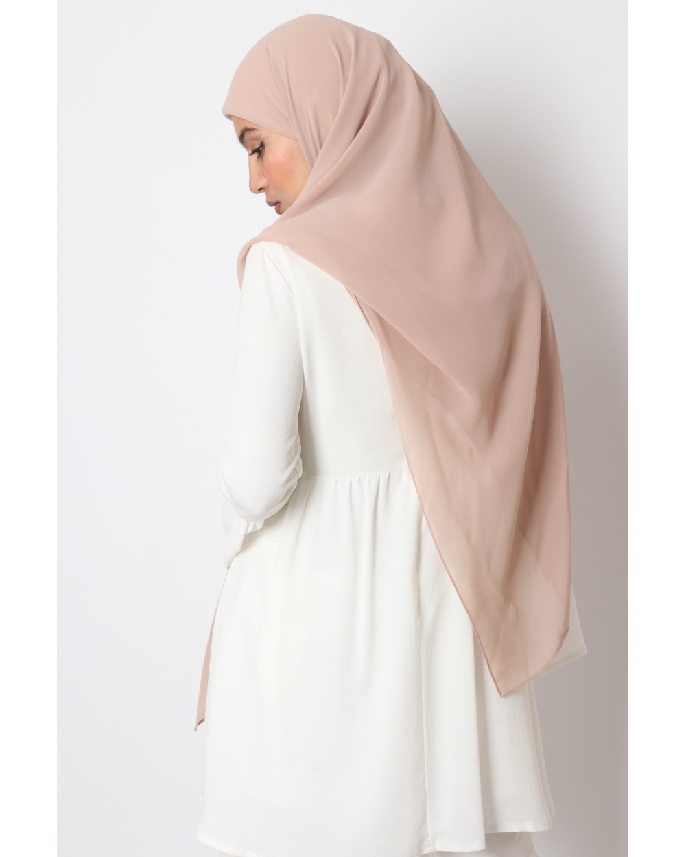 Hijab mousseline carré Nissa 150cm