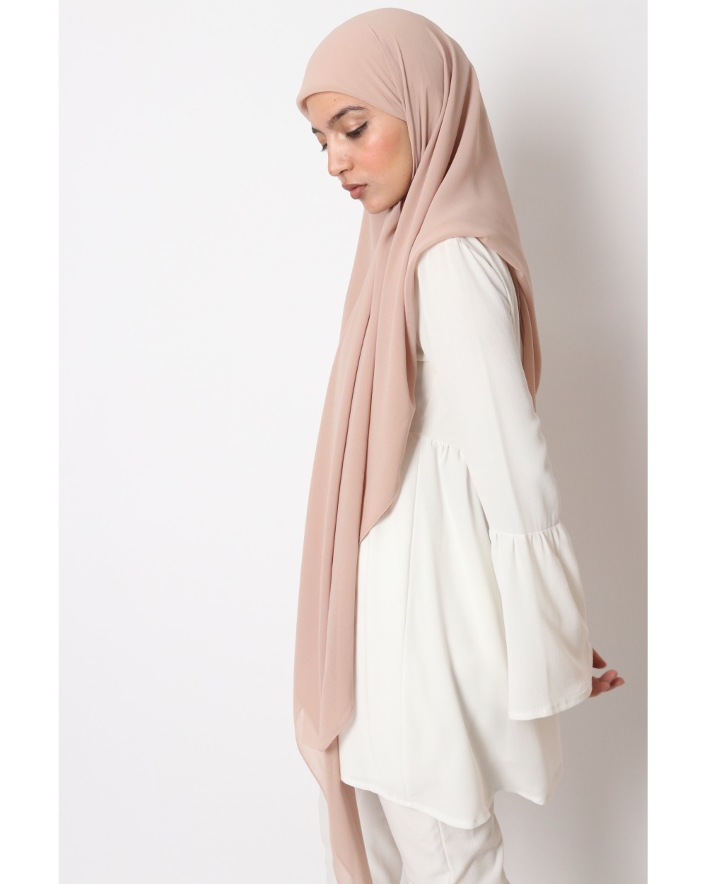 Hijab mousseline carré Nissa 150cm